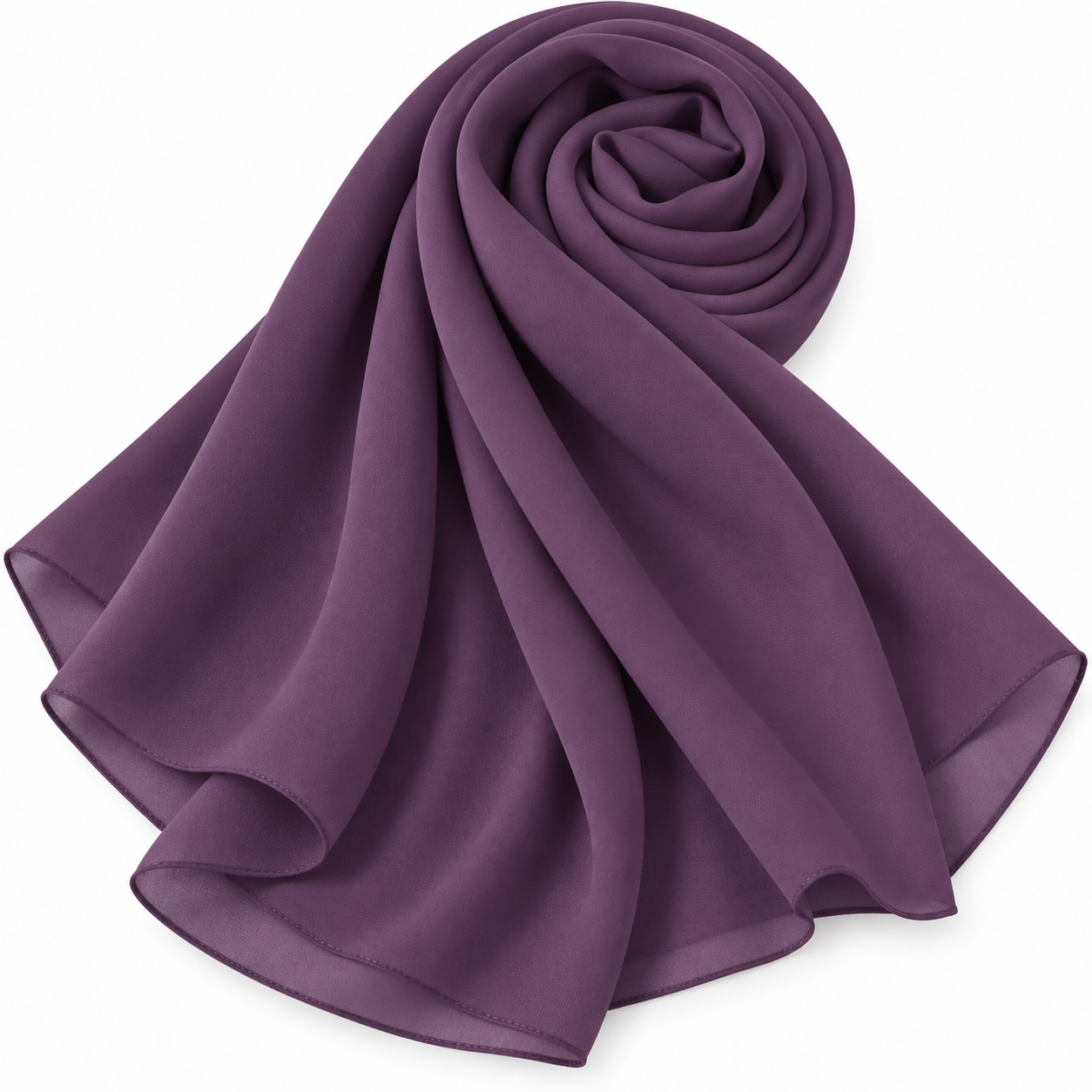 Plain indonesian chiffon hijab  Purple 17