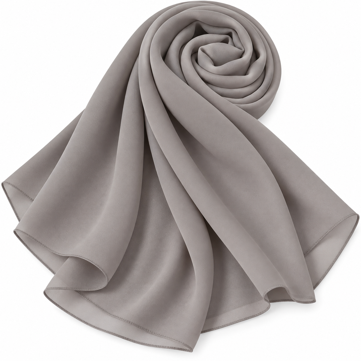 Plain indonesian chiffon hijab  Ash 14