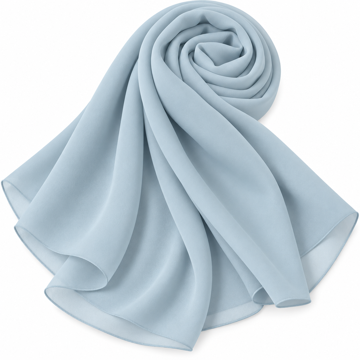 Plain indonesian chiffon hijab  Sky blue 12
