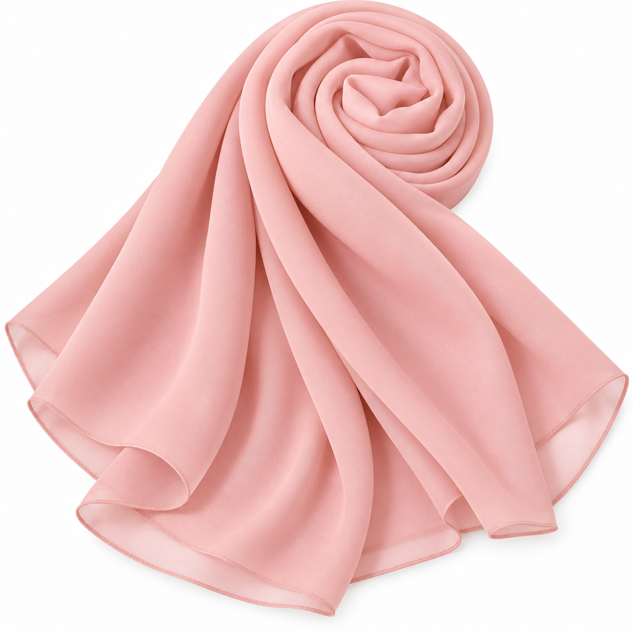 Plain indonesian chiffon hijab  Pink 13