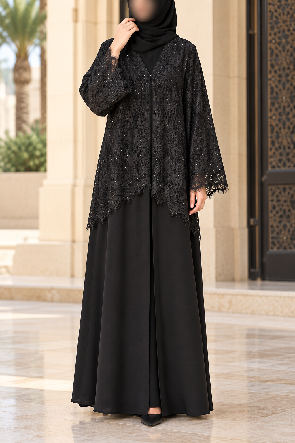Lace abaya 