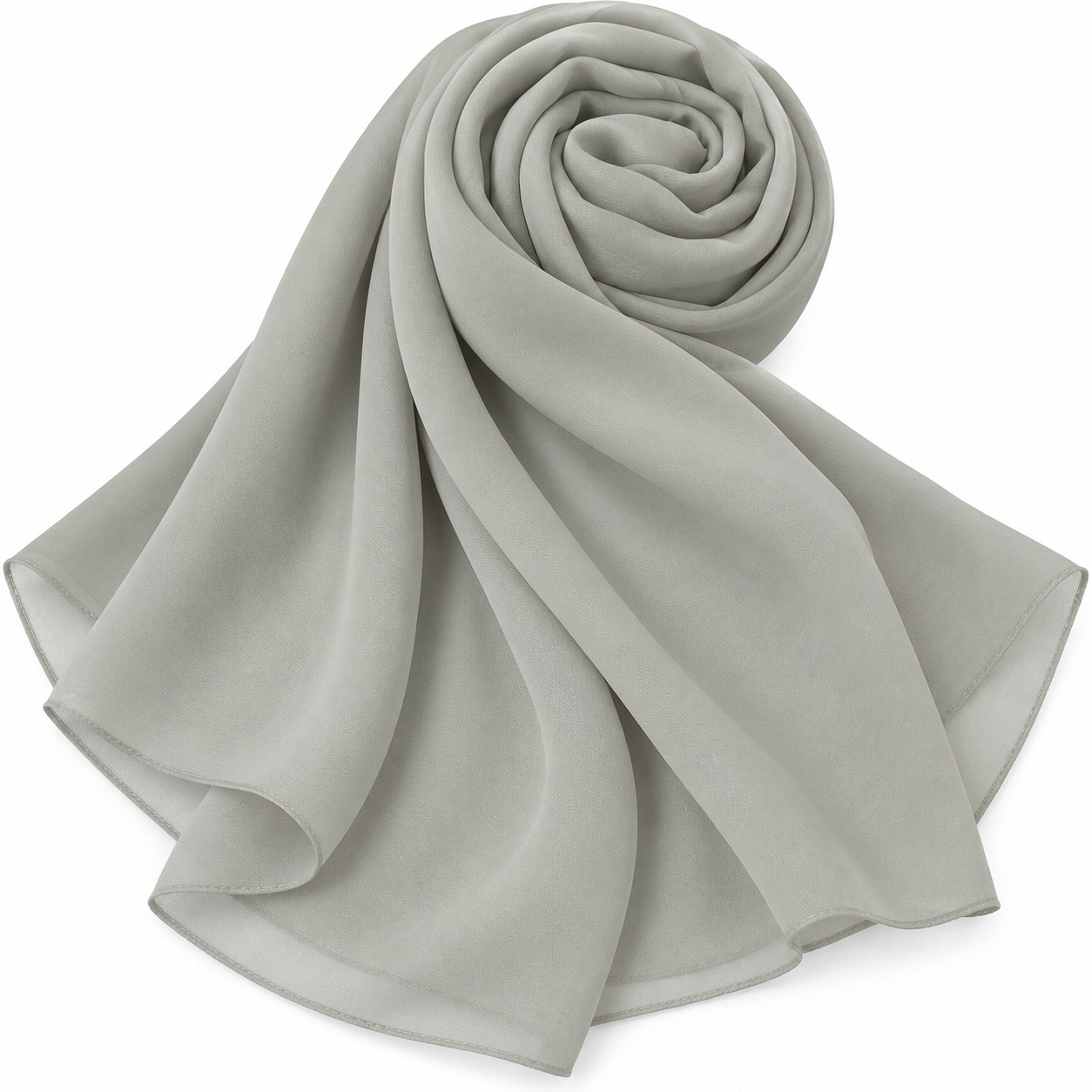 Plain indonesian chiffon hijab  Harbor grey 4