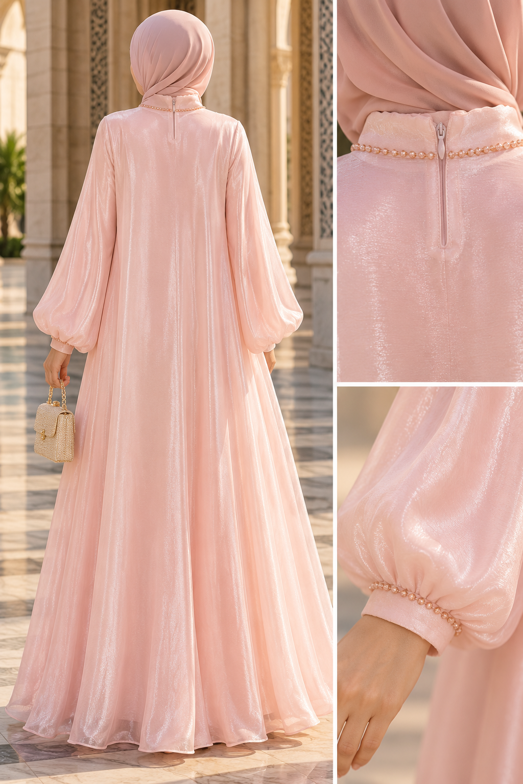Abaya  Baby pink 2