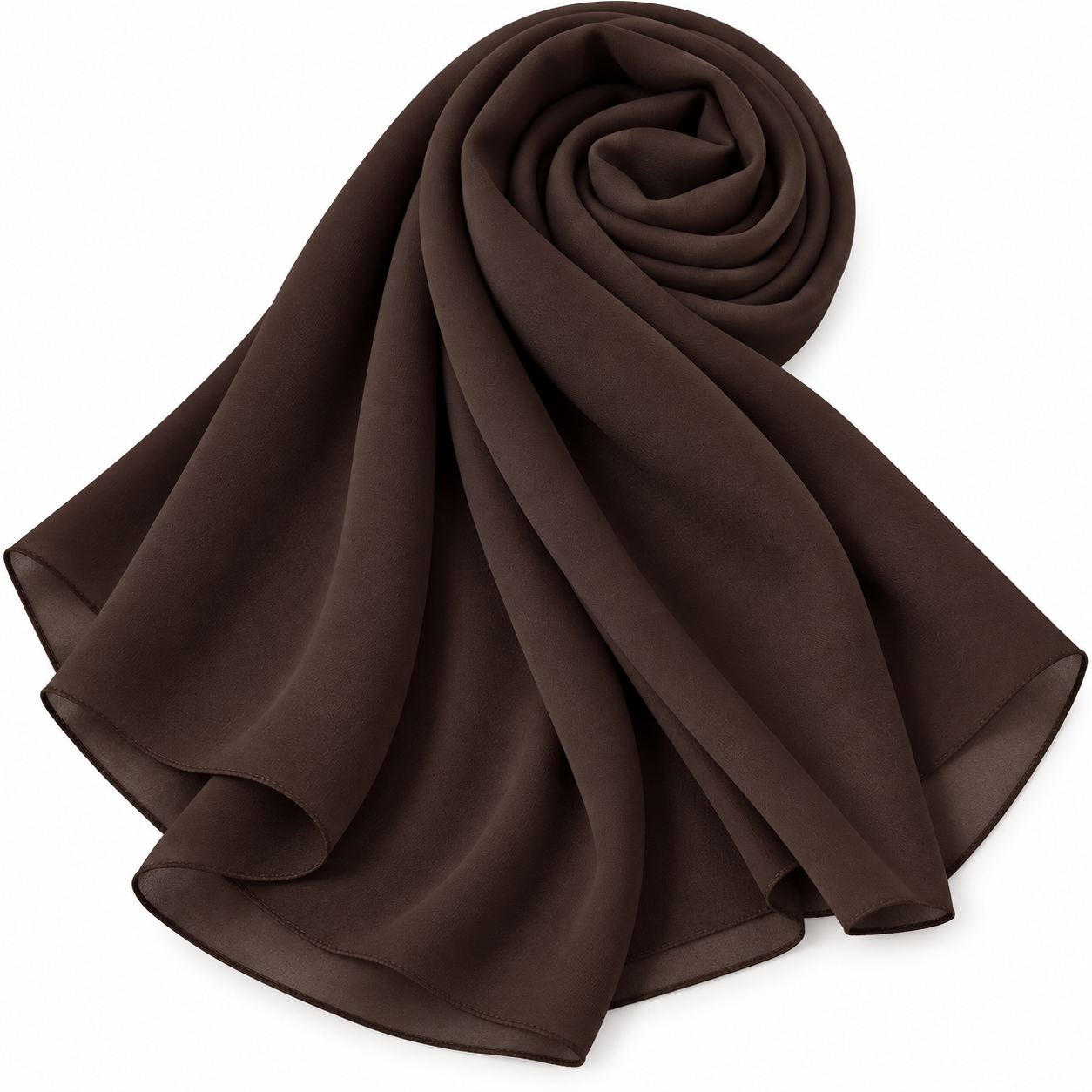 Plain indonesian chiffon hijab  Mocha 16