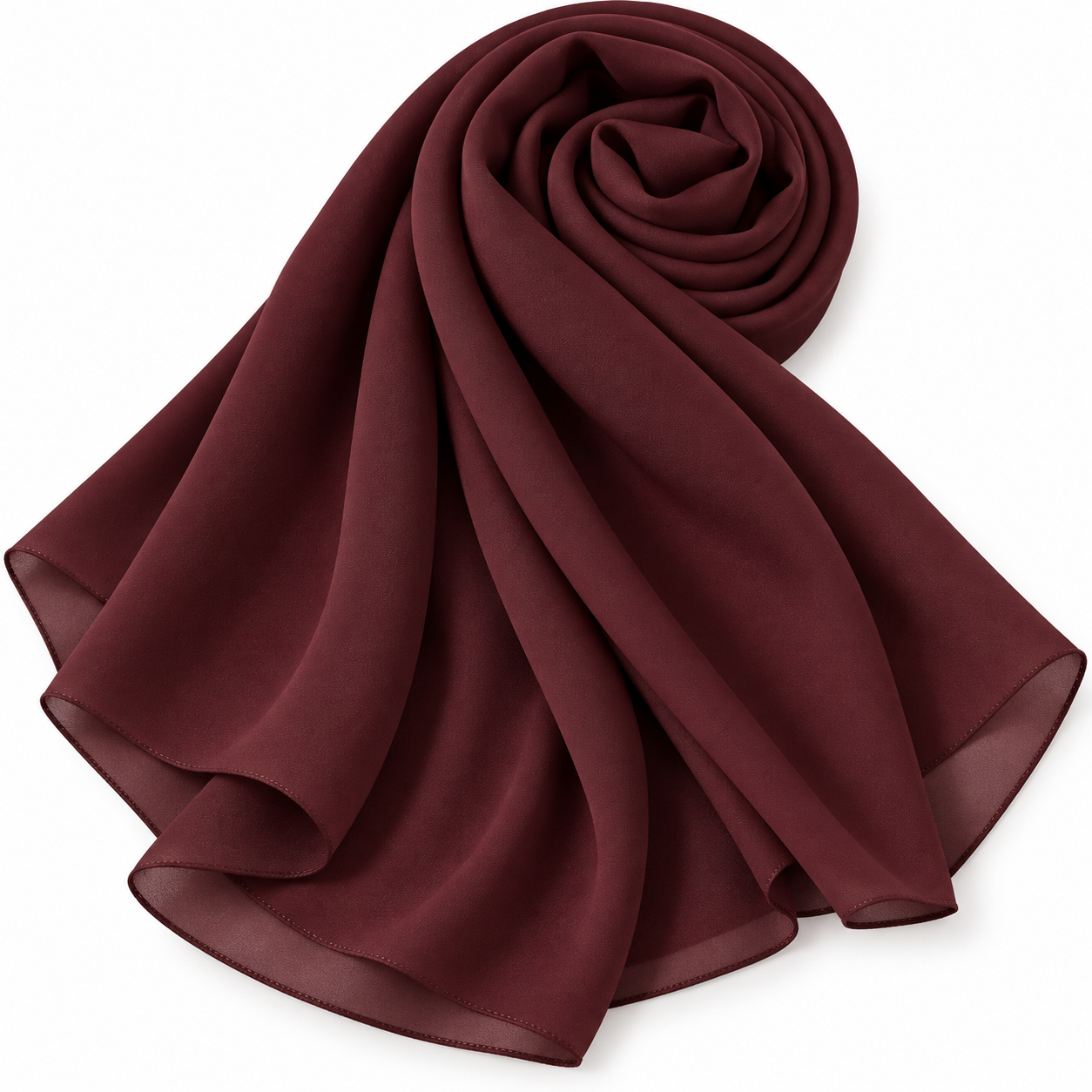 Plain indonesian chiffon hijab  Maroon 20